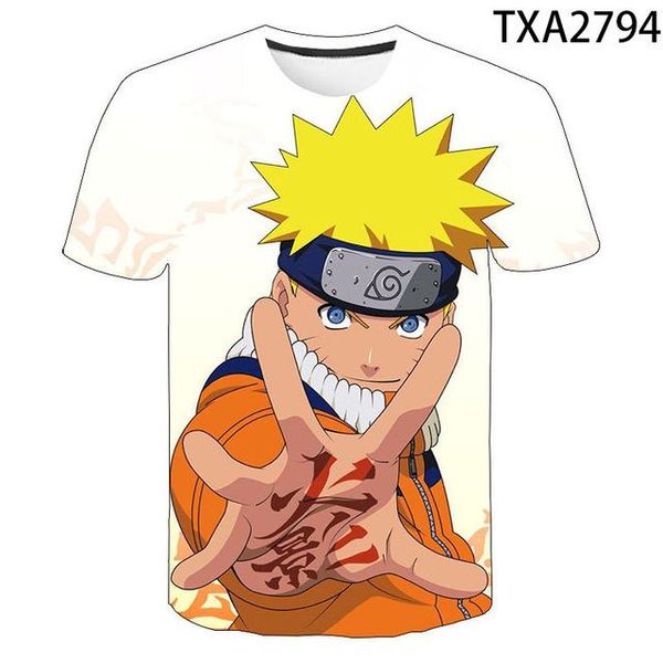 

naruto anime summer boy girl 3d print shirts humor harajuku hentai men clothing