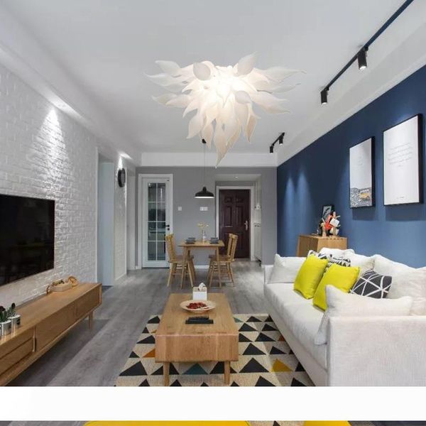 

modern ceiling chandeliers frosted milk white led bulbs pendant lamp nordic style hand blown glass chandelier light fixtures home lustre