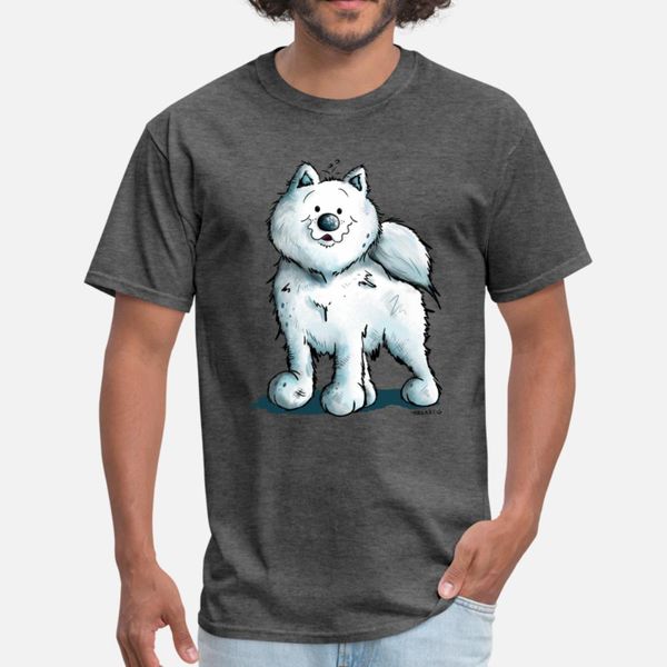 

funny samoyed dog comic samoyeds gift fun t shirt men knitted cotton round neck standard loose comfortable spring formal shirt