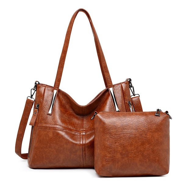 

big capacity soft leather patchwork composite bag lady shoulder crossbody bags for women genuine leather handbags bolsas