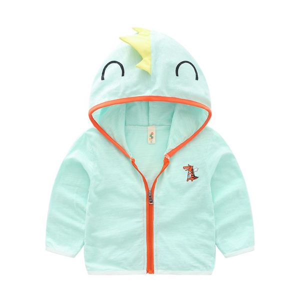

new boy girl summer windbreaker rash guards coat 3d dinosaur fashion sports kid baby clothes children clothing, Blue;gray