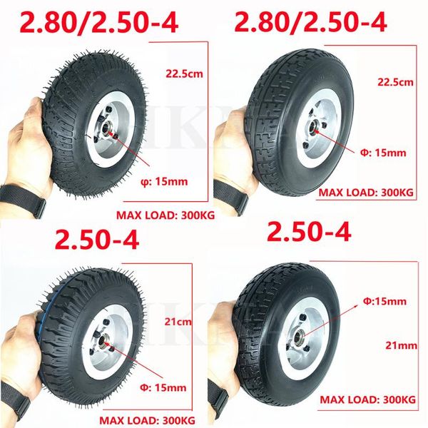 

2.80/2.50-4 solid tire wheel 2.50-4 pneumatic tyre wheel for electric scooter electric vehicle wheelchair hand truck accessories