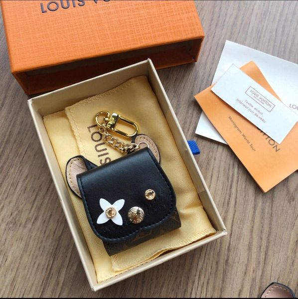 

with box luxury keychain purse pendant bags cars chains key rings for women gifts women mouse leather keychains robot dog mouse k93, Silver
