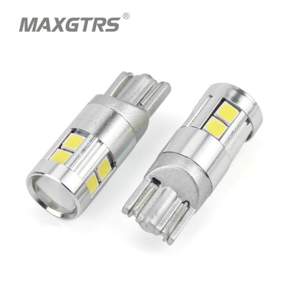 

2x super bright led t10 w5w car lamp 9 smd 3030 emc auto reading parking marker rear light 152 194 12v/24v white 6000k