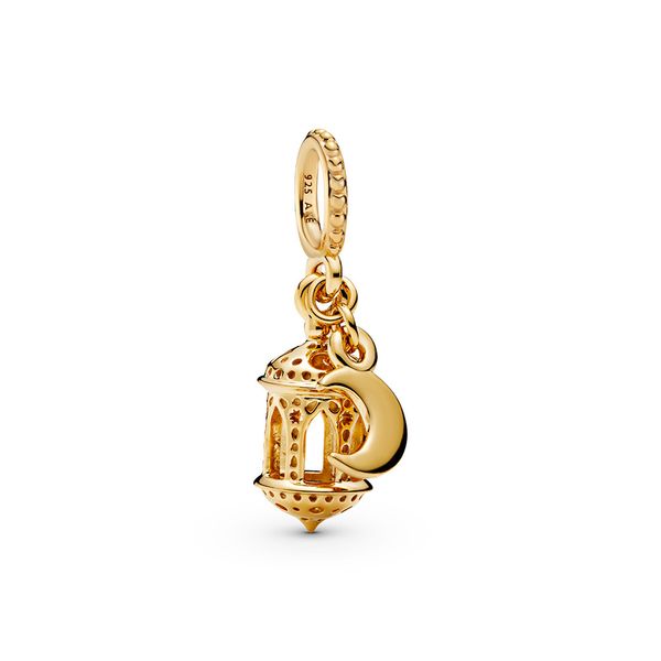 

authentic ale 925 sterling silver arabian lantern dangle charms beads gold pendant fit pandora bracelets or necklace for diy jewelry making, Black