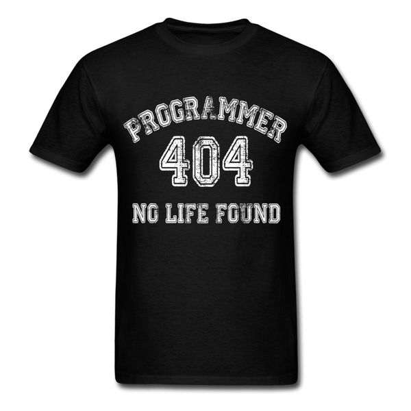 

programmer_error_404_no_life_found футболки мужские футболки горячие продажи 100% хлопок новые мужские моды 2017 года футболки