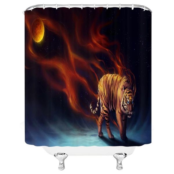 

Animal Cartoon Waterproof And Mildew Proof Fabric Shower Curtain Bathroom 72 "x 72" w / 12 Hook Free Delivery