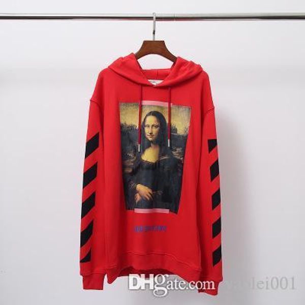 

mens hoodies mona lisa ow men and women couples european code loose terry head coat71, Black