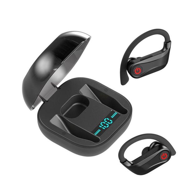 

cgjxspower hbq pro q62 tws v5 .0 earphone wireless bluebooth earphones stereo sport ear hook earphone 950mah waterproof headsets hd mic hbq