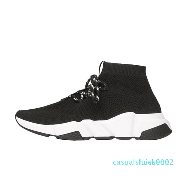 

luxury designer casual sock shoes lace up speed trainer brand red triple black brand fashion socks trainer sports sneakers 36-45 c12