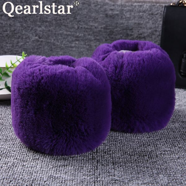 

2020 women fur wrist 100% faux cuff jackets oversleeves arm wristbands elastic fur bracelet hand ring zkg36, Blue;gray