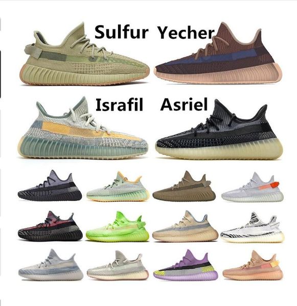 

kanye sneakers earth desert sage kanye west v2 3m black reflective static cinder yechiel tail light cream white sports running shoes, White;red