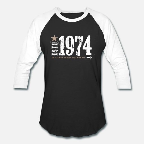 

estd 1974 t shirt men printed tee shirt o neck original fitness funny summer letters shirt