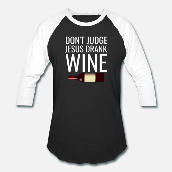 

don't judge jesus drank wine t shirt men character short sleeve plus size 3xl pattern loose humor spring autumn natural shirt