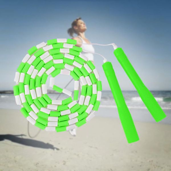 

jump ropes kid pvc family sports rope children's fancy bamboo non-slip handle hard bead yoga skipping