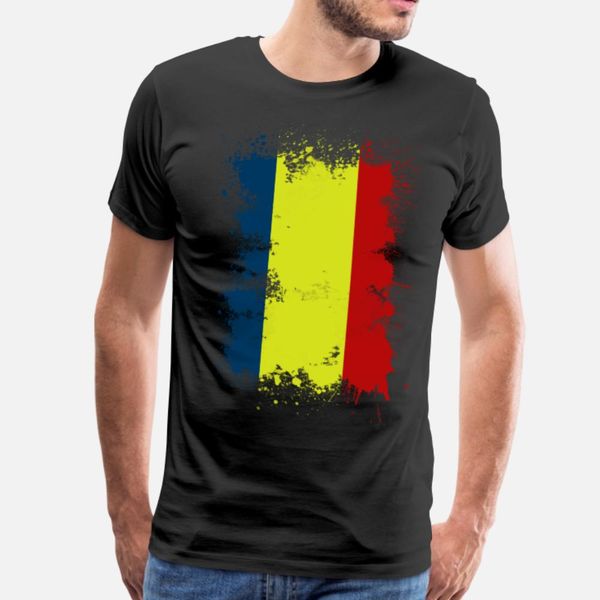 

romania flag art splash of paint t shirt men custom short sleeve s-xxxl normal sunlight comfortable spring autumn vintage shirt