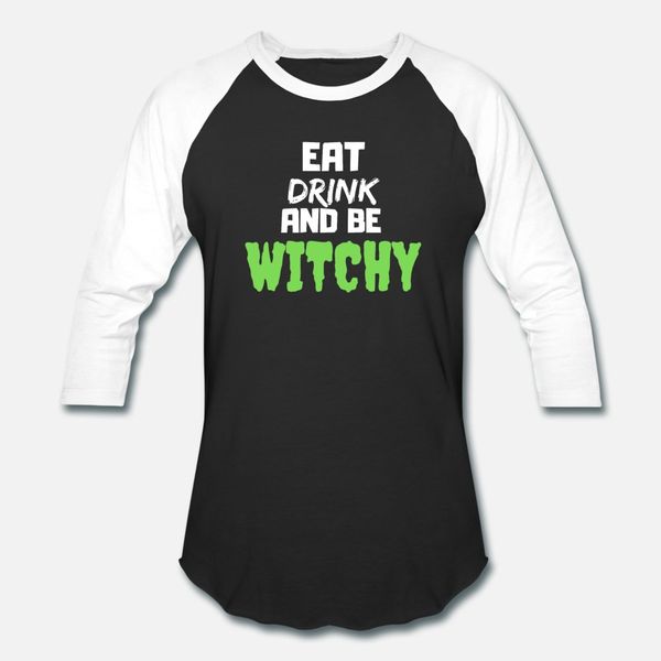 

eat drink and be witchy october halloween t shirt men knitted cotton euro size s-3xl letters gift new style spring autumn slim shirt