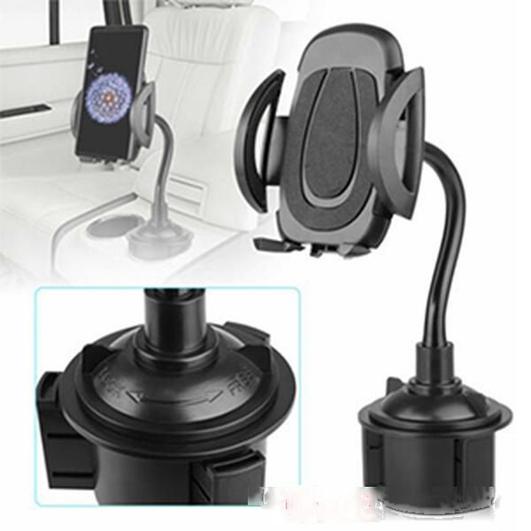 

universal cell phone mount 2-in-1 car cradles adjustable gooseneck holder compatible for x 8 cup holder with box