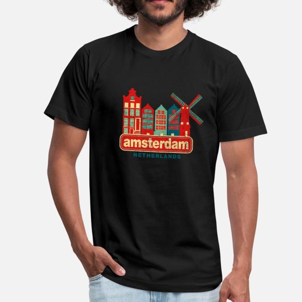 

distressed amsterdam t shirt men designing tee shirt s-xxxl costume cute fashion spring formal shirt