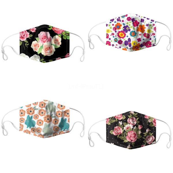 

face mask face masks skull personality mask dustproof fashion printing ice silk fabric can e washed#299, Black