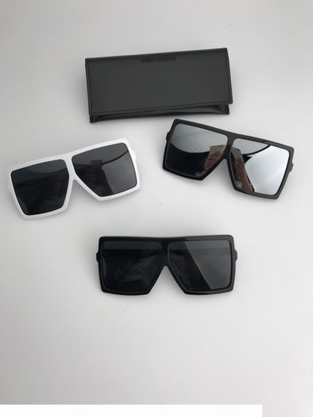 

betty sl 183 oversized sunglasses white frame grey shaded lenses gafa de sol sonnenbrille designer men brand sunglasses summer new with box, White;black