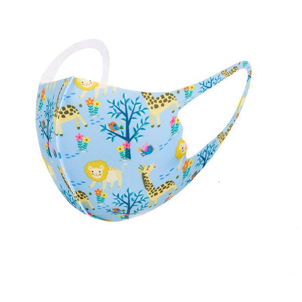 

print mouth designer kid face animal cute bear mask dustproof househould ice silk field pink cover protective masks