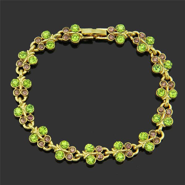 

new women bridal jewelry rhinestone charm bracelets gold/silver color crystal statement bracelets, Golden;silver