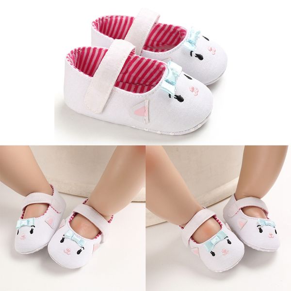 

newborn baby shoes girls cute cartoon cat soft sole comfortable toddler shoes infant cotton first walker cribe shoe 0-18 m