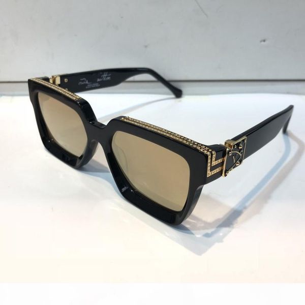 

wholesale-luxury millionaire for men full frame vintage designer 1165 1.1 sunglasses for men shiny gold logo sell gold plated 96006, White;black