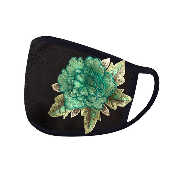 

beautiful face mask embroidered-flower reusable washable masks