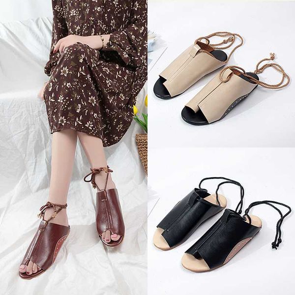 

35-41 42 43 plus size women's shoes bohemian style fashion sandals lace-up peep-toe sandals, Black