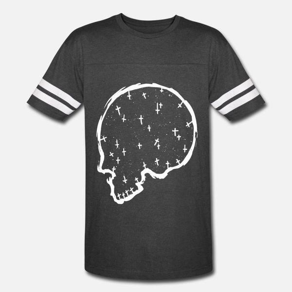 

skull black death gothic t shirt men design short sleeve round neck slim anti-wrinkle funny summer natural shirt