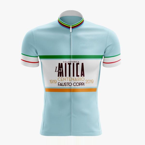 

1919-2020 short sleeve la mitica retro wielershirt men cycling jersey bike team race classical clothing breathable, Black;red
