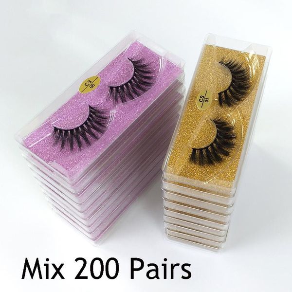 

false eyelashes wholesale 30/50/100/200pcs 3d mink lashes natural makeup in bulk