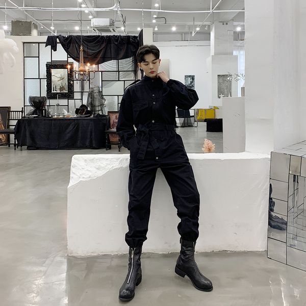 

2020 men long sleeve jumpsuits autumn trousers working pants, Blue