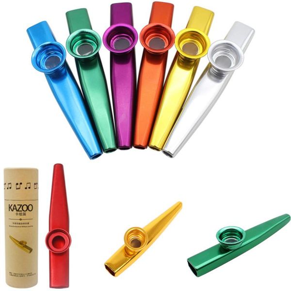 Zebra de Metal Kazoo portátil e leve para iniciantes Flauta Instrumento amantes de música instrumento de sopros simples Lightweight Design 6 cores