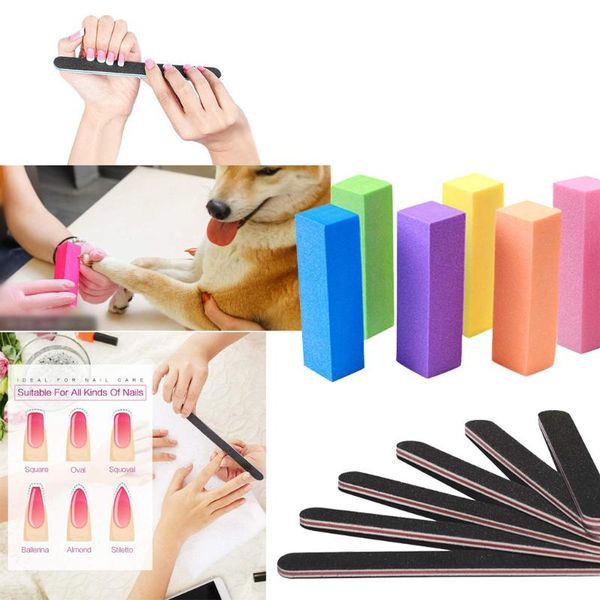 

12pcs nail buffers file for uv gel white nail file buffer block polish manicure pedicure sanding art tool buffer block