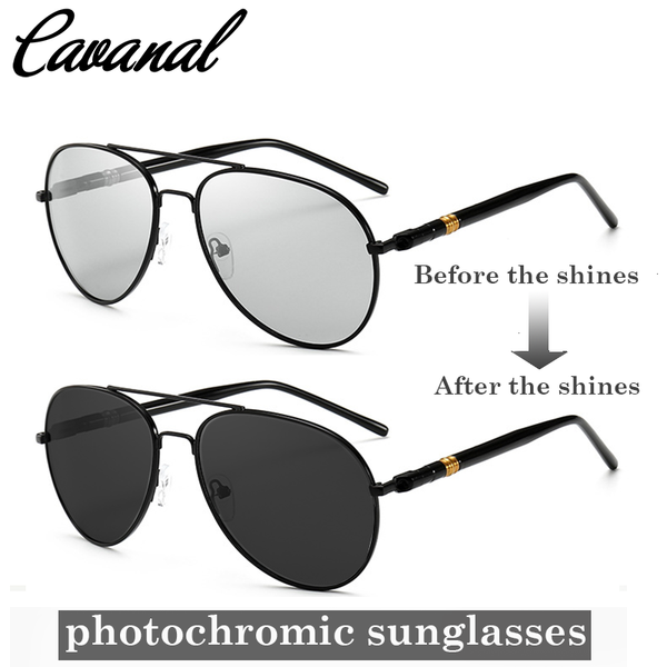 

cavanal men pchromic sunglasses with polarized lens day and night-glasses for driving brand designer eyewear 2020 goggles, White;black