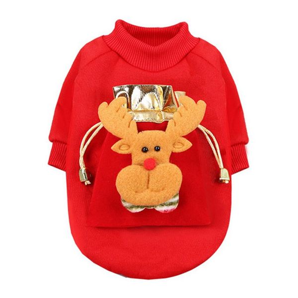 

dog apparel pet christmas red sweater cute warm theme party decoration year gift clothing