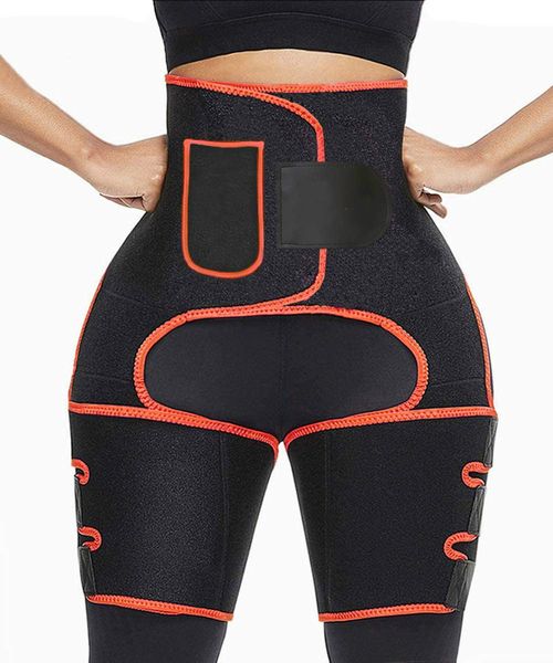 

2-in-1 high waist thigh trainer for women shapers slim trimmer butt lifter waist trimmer belt workout fitness leg shapers sauna t200526