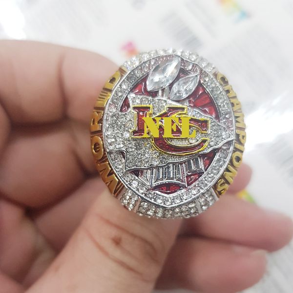 

2020 kansas city chiefs 2019 чемпион кольца чемпионат мира по футболу кольцо ювелирных изделий вентилятора подарок, Golden;silver