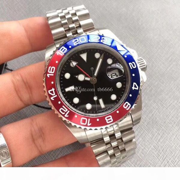 

luxury master mens watches gmt ceramic bezel mens mechanical automatic wristwatches male sports self-wind watches wrist watches reloj, Slivery;brown