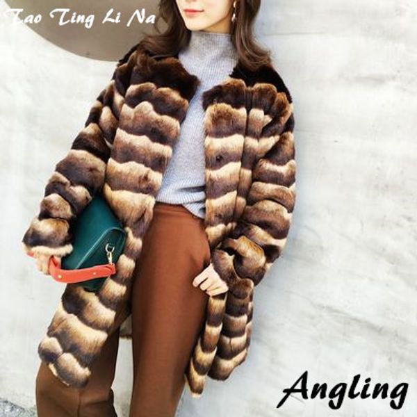 

2020 new style high-end fashion women faux fur coat s93, Black