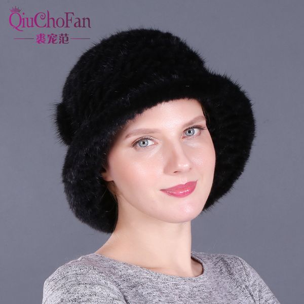 

women bucket hat new fashion 2018 solid color casual hats cap for female girl floral design women winter real mink fur hat, Blue;gray