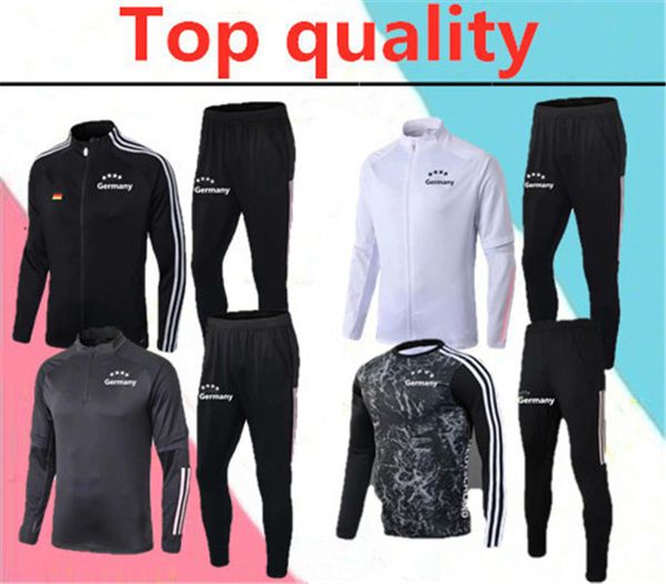 

2020 hummels kroos werner muller soccer tracksuit 2020 2021 gotze sanea khedira boaeng maillots de foot reus german football tracksuit, Black