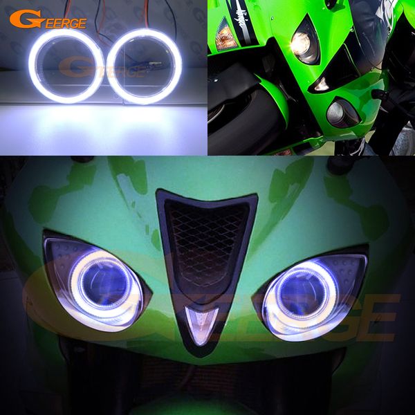

for ninja zx-6r 2007 2008 excellent angel eyes ultra bright illumination cob led angel eyes kit halo ring