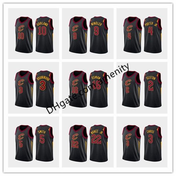 

men cavaliers cleveland 2 sexton 0 love 4 porter jr 10 garland basketball jersey collin kevin kevin darius black statement jersey