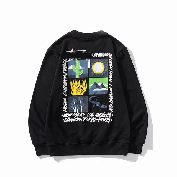 

мода мужских толстовки hip hop мужчины хорошего качества письмо печать узор стилист hoodie фуфайка женщина осень deisgner толстовка черного, Black