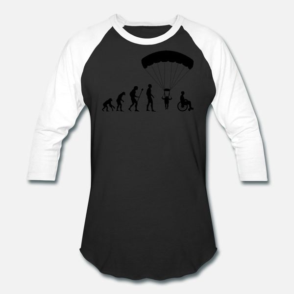 

funny evolution parachute wheelchair injury gift t shirt men design tee shirt round neck pictures fitness funny spring pictures shirt