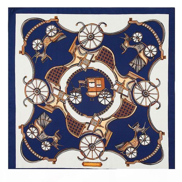 

100% silk square scarf women female carriage satin foulard femme echarpe small ladies neck scarves 60*60cm wholesale, Blue;gray